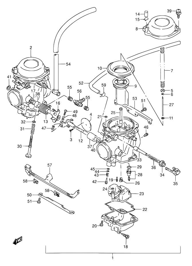CARBURATEUR POUR SUZUKI GS EGS500E K GS500EU K 1989