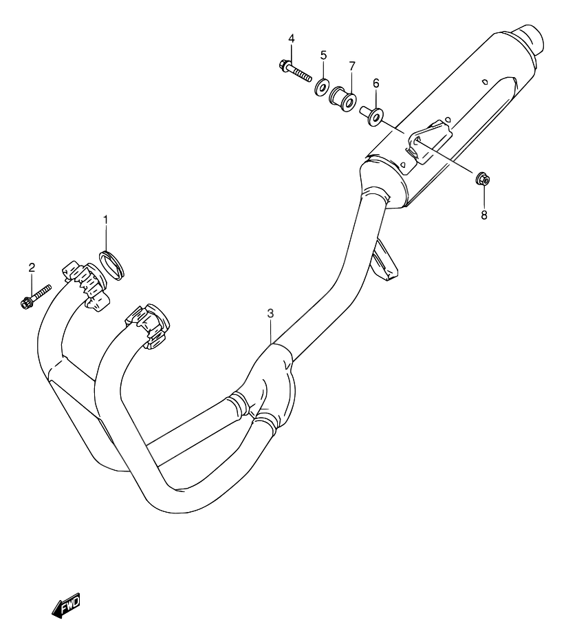 SILENCIEUX POUR SUZUKI GS EGS500E R  GS500EU R  1994