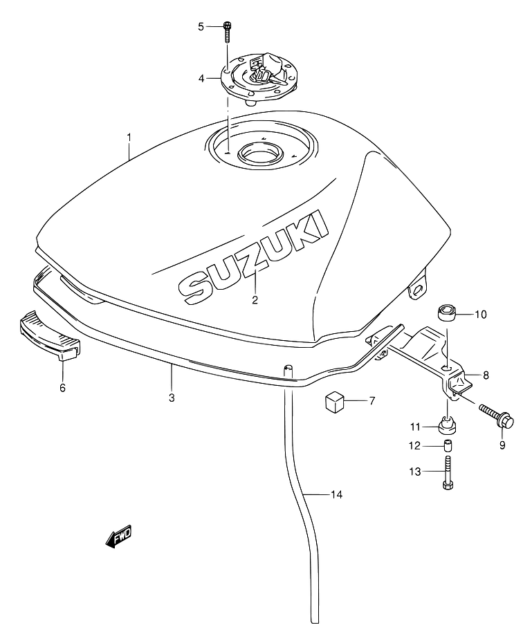 RESERVOIR DESSENCE POUR SUZUKI GS EGS500E R GS500EU R 1994