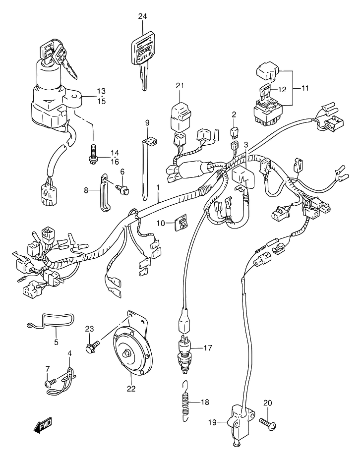 FAISCEAU ELECTRIQUE POUR SUZUKI GS EGS500E R GS500EU R 1994