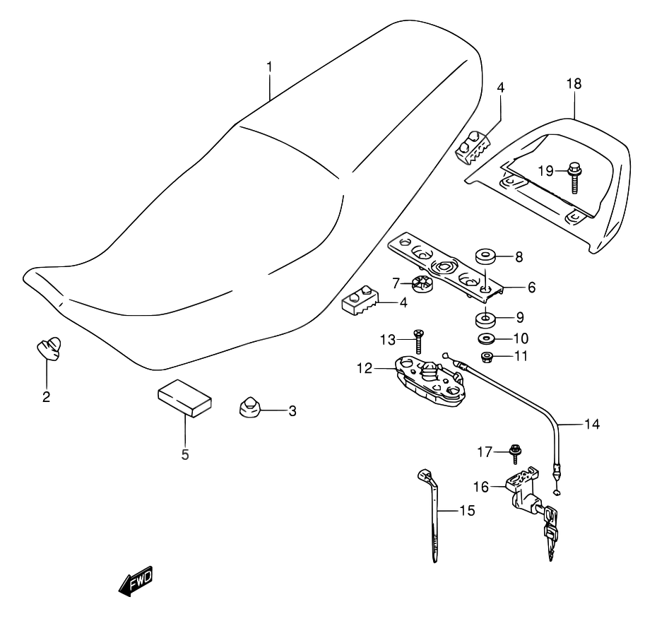 SELLE POUR SUZUKI GS EGS500E R GS500EU R 1994