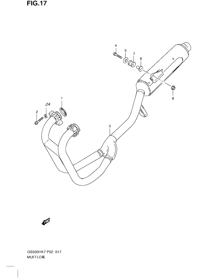 SILENCIEUX POUR GSE 500GS500H K7 2007