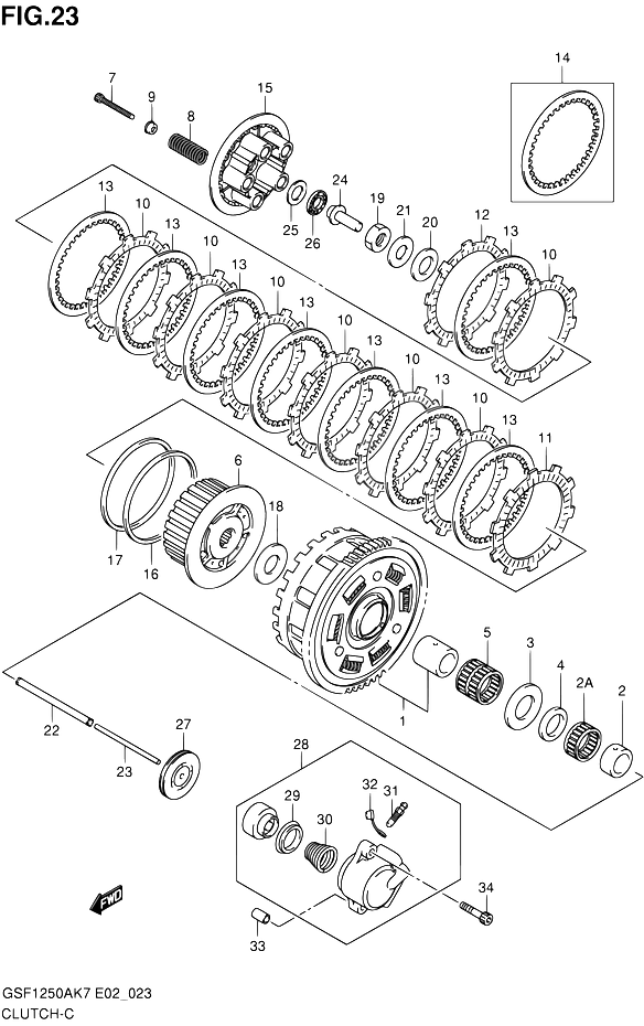 EMBRAYAGE POUR SUZUKI BANDITGSF1250A K7  2007