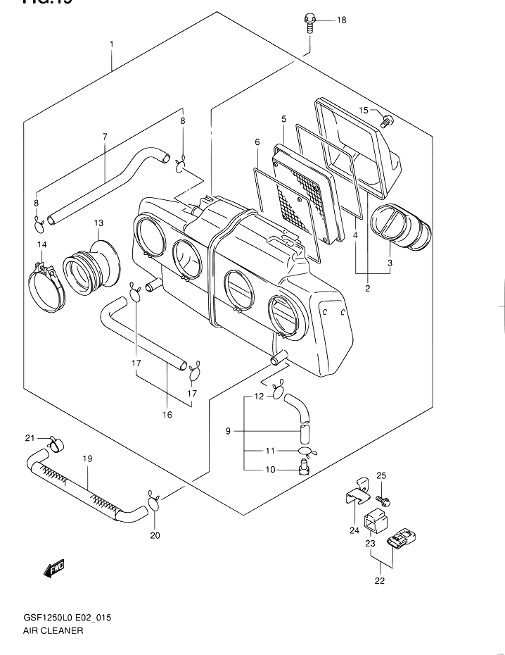 FILTRE A AIR POUR SUZUKI BANDITGSF1250AL0 2010