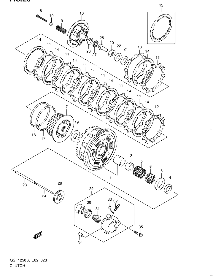 EMBRAYAGE POUR SUZUKI BANDITGSF1250AL0 2010