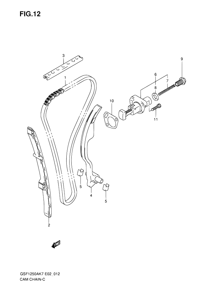 DISTRIBUTION POUR SUZUKI BANDITGSF1250S K7  2007