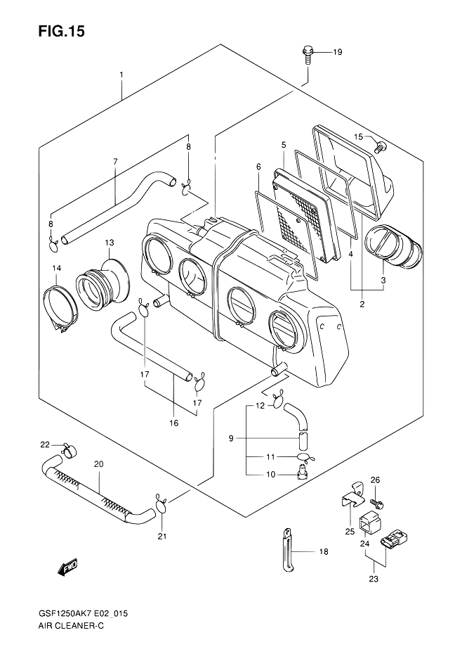 FILTRE A AIR POUR SUZUKI BANDITGSF1250S K7 2007