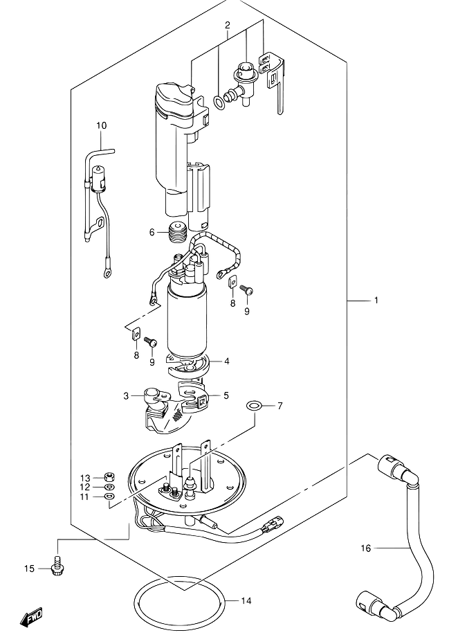 POMPE A ESSENCE POUR SUZUKI GSX RGSX R1000K4 2004