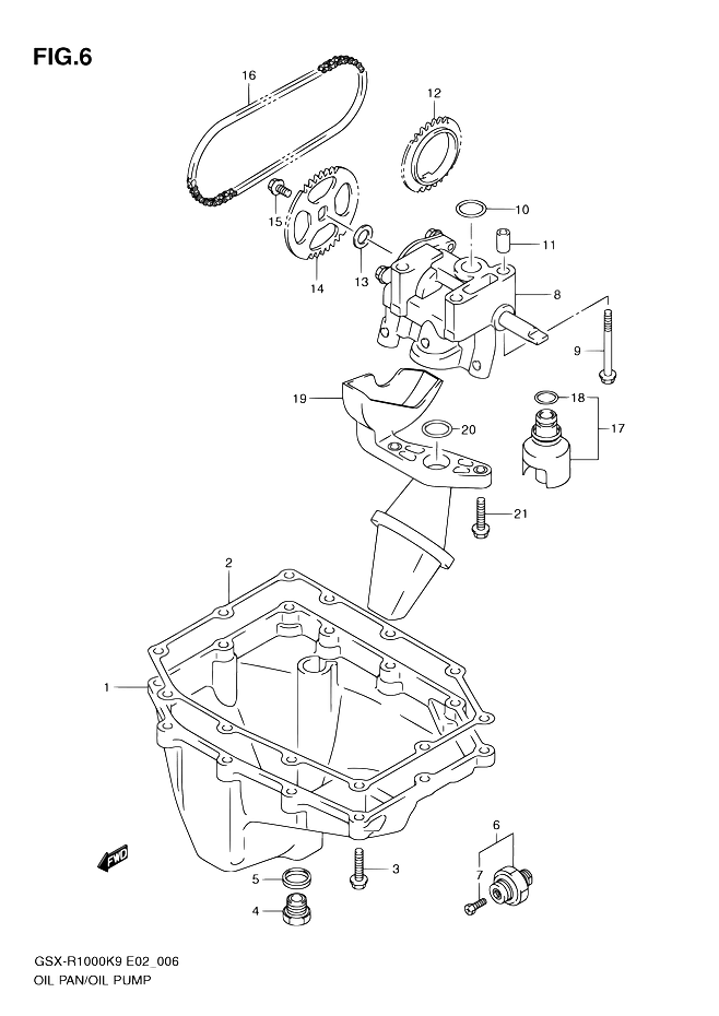 CARTER INFERIEUR POMPE A HUILE POUR SUZUKI GSX RGSX R1000 K9 2009