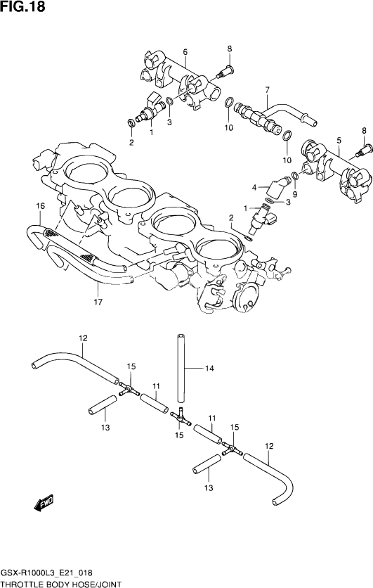 SYSTEME DINJECTION POUR SUZUKI GSX RGSX R1000UF L3 2012
