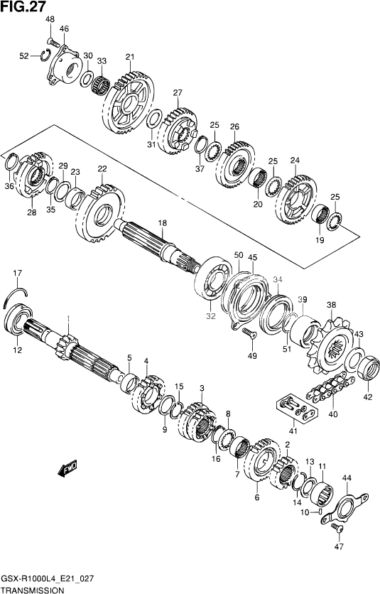 TRANSMISSION POUR GSX R 1000GSX R1000UF L4 2014