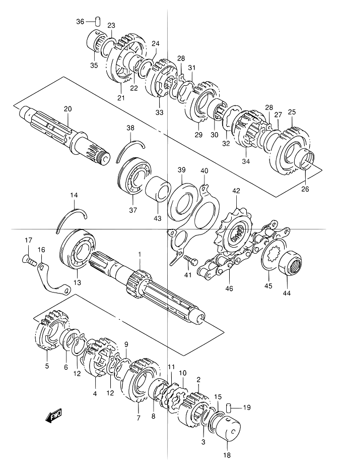 TRANSMISSION POUR SUZUKI GSXGSX1200K1 2001