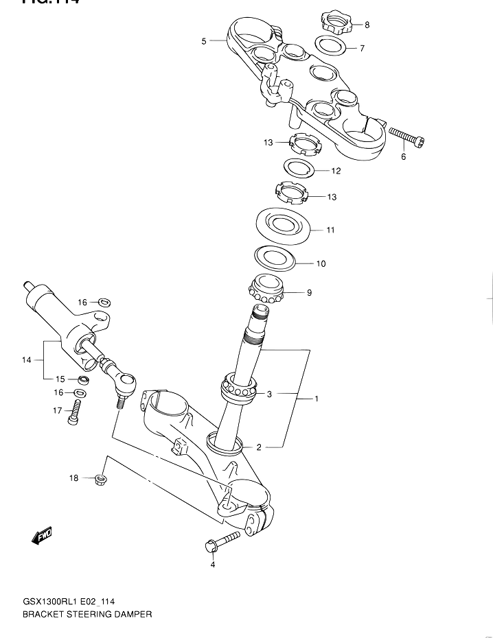 TES DE FOURCHE AMORTISSEUR DE DIRECTION POUR HAYABUSA 1300GSX1300RL1 2011