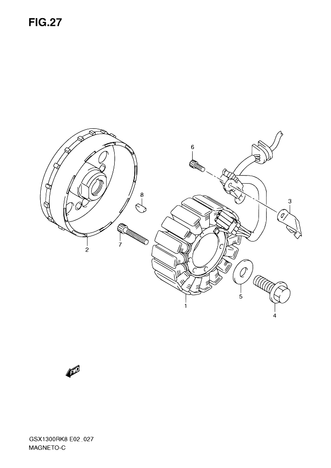 ALLUMAGE ROTOR STATOR POUR HAYABUSA 1300GSX1300RU2K8 2008
