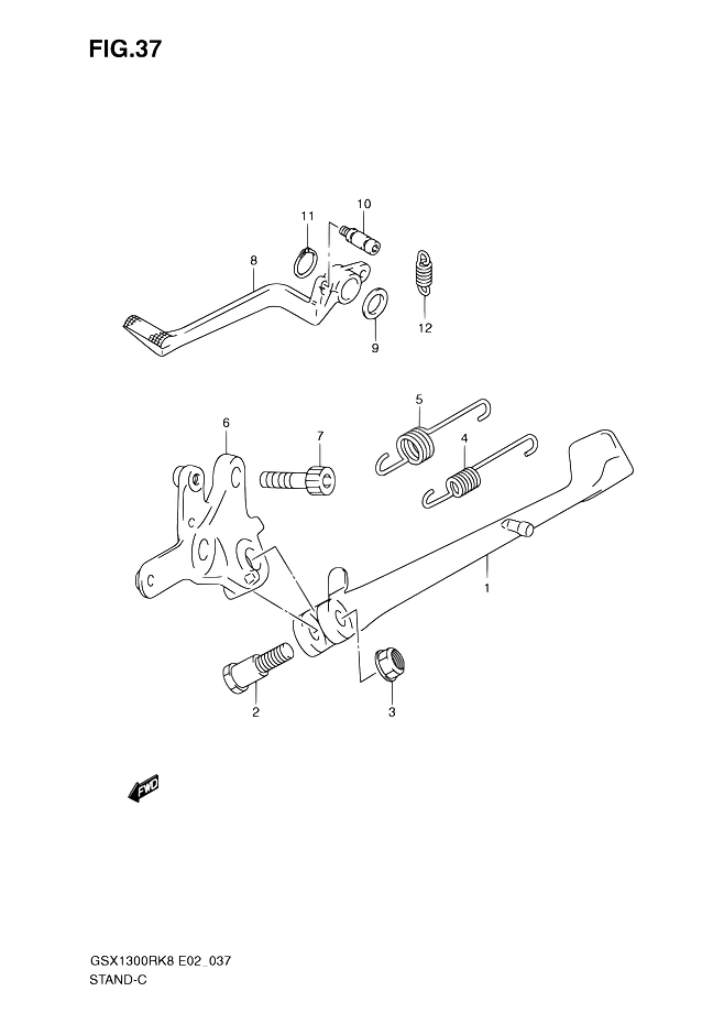 BEQUILLE POUR HAYABUSA 1300GSX1300RUFL0 2010