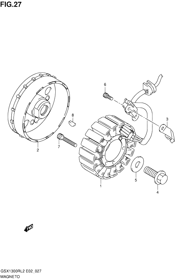 ALLUMAGE ROTOR STATOR POUR HAYABUSA 1300GSX1300RUFL2 2012