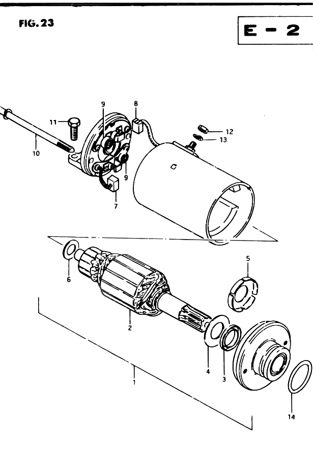 DEMARREUR POUR SUZUKI GSXGSX250 Z GSX250E Z GSX250S Z GSX250ES Z 1982