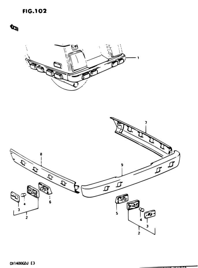 PROJECTEUR POUR SUZUKI CAVALCADEGV1400GD H GV1400GC H 1987