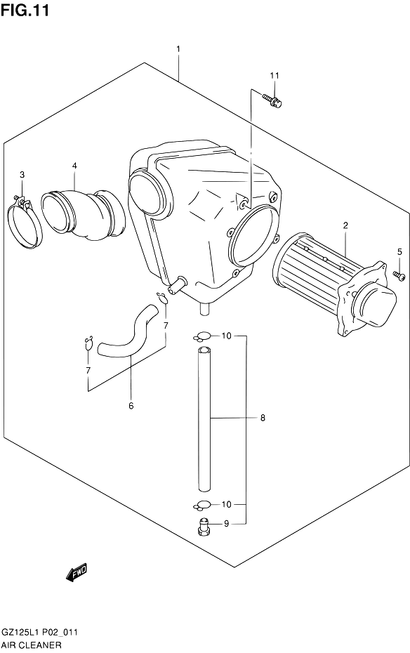 FILTRE A AIR POUR MARAUDER 125GZ125L1 2011