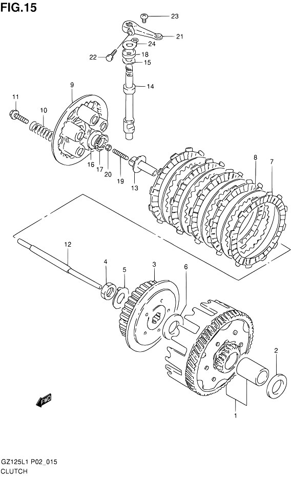 EMBRAYAGE POUR MARAUDER 125GZ125L1 2011