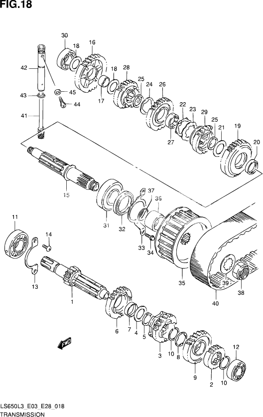 TRANSMISSION POUR SUZUKI SAVAGELS650 L3 2013