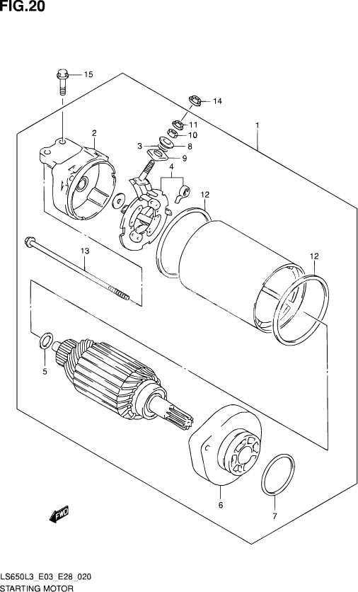 DEMARREUR POUR SUZUKI SAVAGELS650 L3 2013