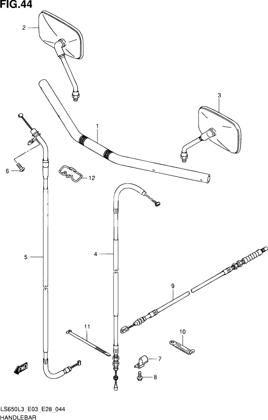 GUIDON POUR SUZUKI SAVAGELS650 L3 2013