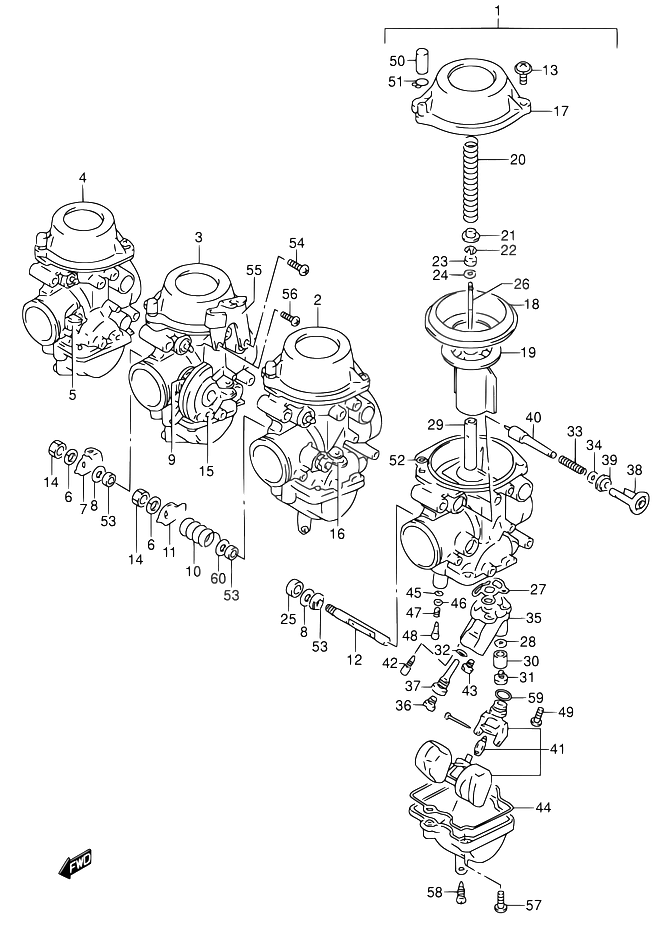 CARBURATEUR POUR SUZUKI RFRF600RP  RF600RUP 1993