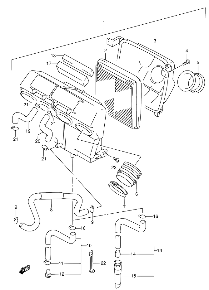 FILTRE A AIR POUR SUZUKI RFRF600RS RF600RUS 1995