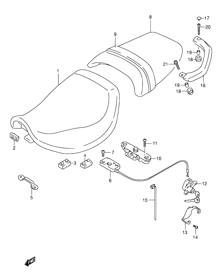 SELLE POUR SUZUKI RFRF600RS RF600RUS 1995