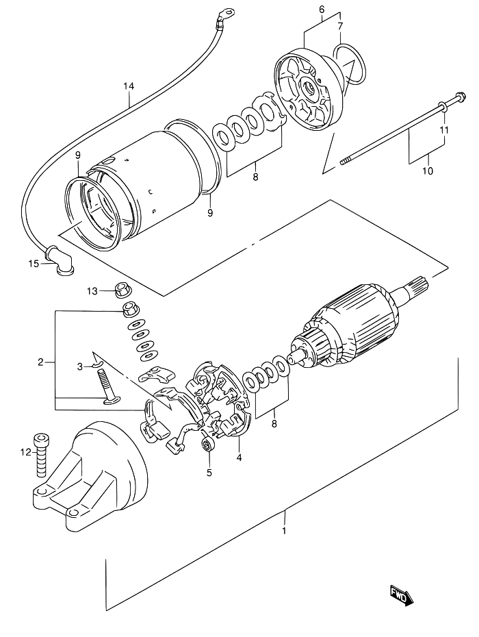 DEMARREUR POUR SUZUKI RFRF600R V  RF600RU V 1997