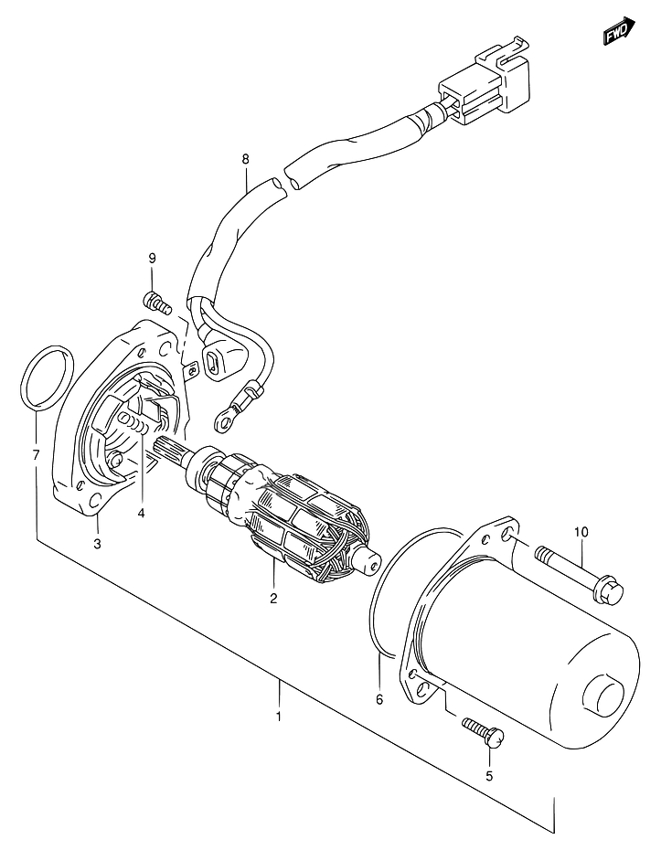 DEMARREUR POUR SUZUKI RGRG125FU R 1994