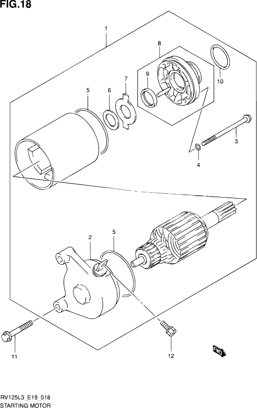 DEMARREUR POUR VAN VAN 125RV125 L3 2013