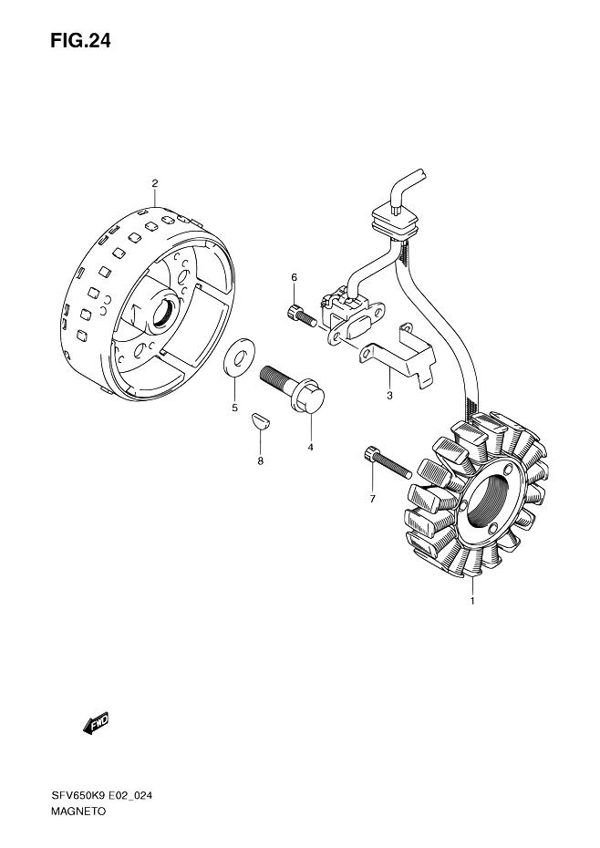 ALLUMAGE ROTOR STATOR POUR GLADIUS 650SFV650AL0 2010