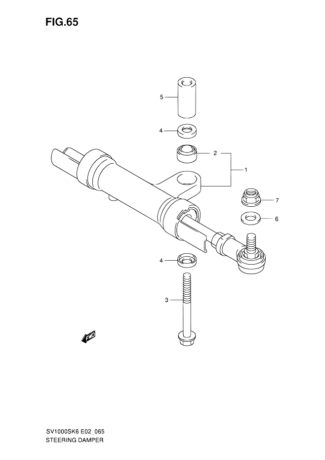 TES DE FOURCHE AMORTISSEUR DE DIRECTION POUR SV 1000 SSV1000SK6 2006