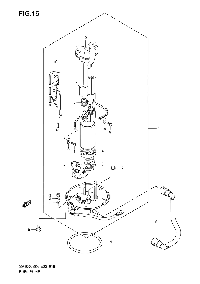 POMPE A ESSENCE POUR SUZUKI SVSV1000SK7 2007