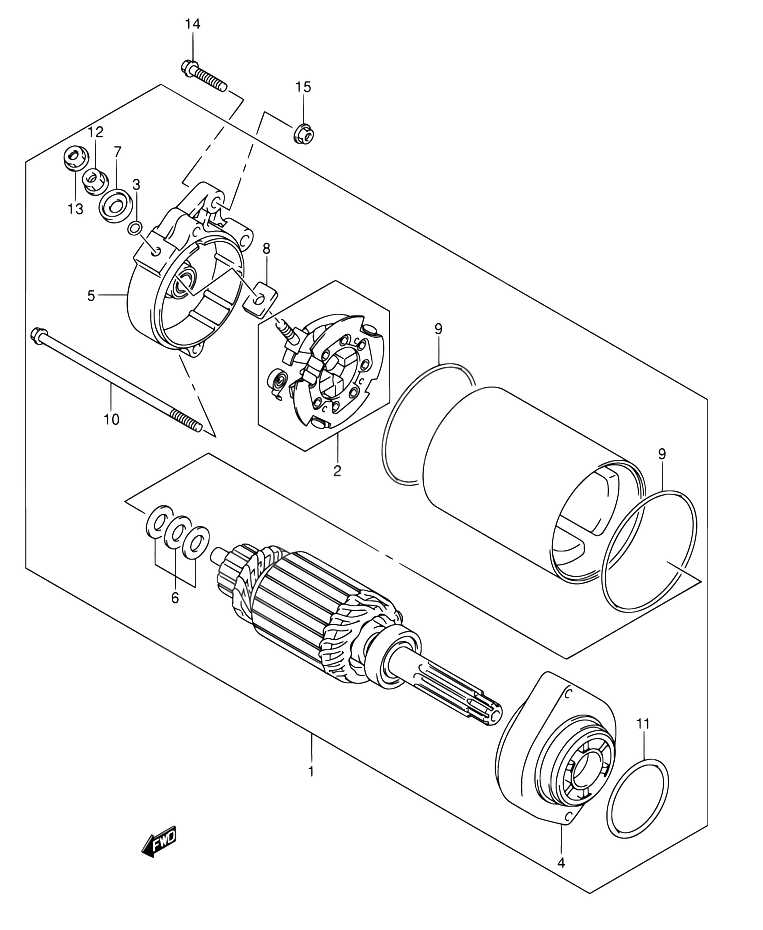 DEMARREUR POUR SUZUKI SVSV1000SZK5 2005