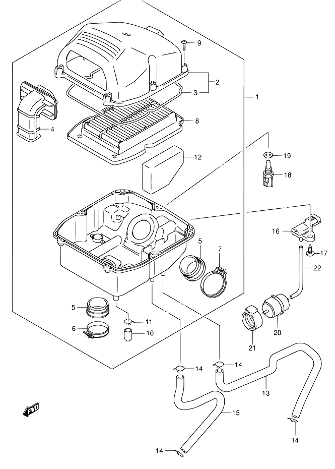 FILTRE A AIR POUR SV 650SV650 K4 2004