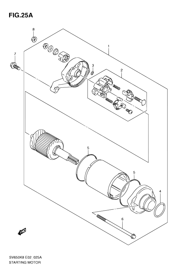 DEMARREUR POUR SUZUKI SVSV650SL0 2010