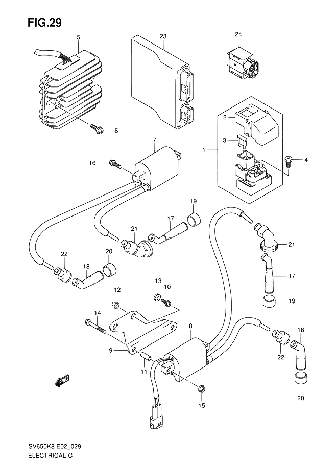 PARTIE ELECTRIQUE POUR SUZUKI SV SSV650SUK9 2009