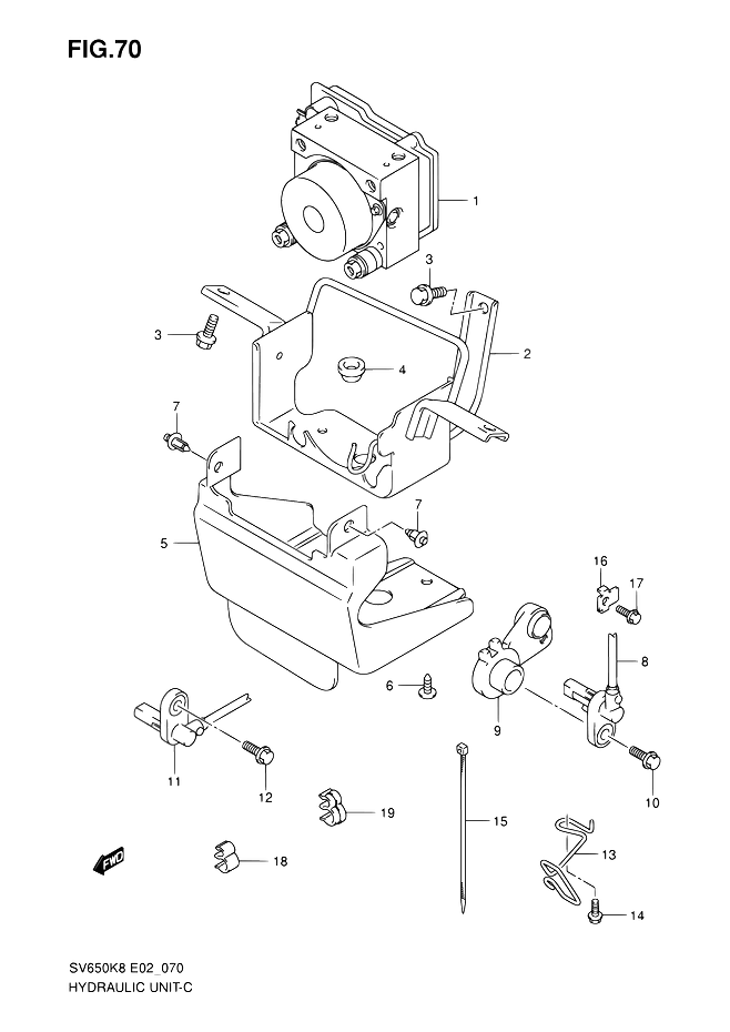 SYSTEME ABS POUR SV 650 S ABS 25KWSV650SUAK8 2008