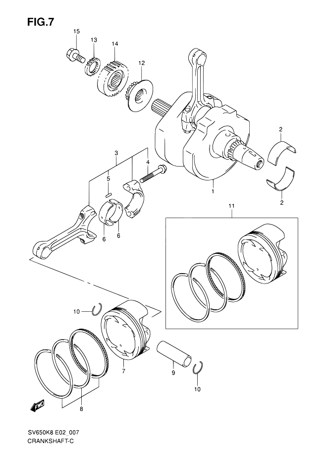 VILEBREQUIN POUR SV 650 N ABS 25KWSV650UAK8 2008