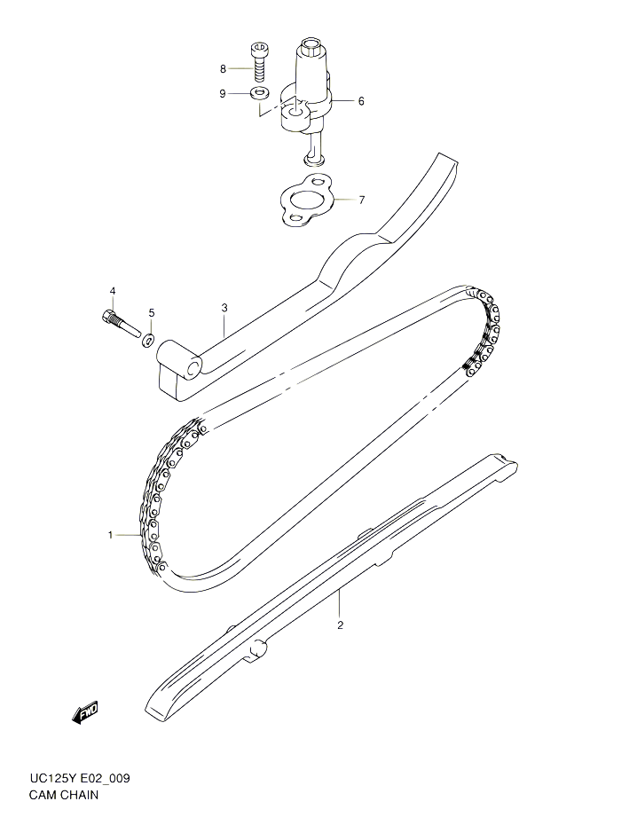 DISTRIBUTION POUR SUZUKI UC 125 2001 POUR SUZUKI UCUC125K1 