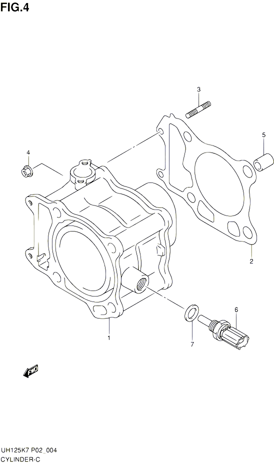CYLINDRE POUR SUZUKI BURGMAN 125 2009 POUR SUZUKI BURGMANUH125K9