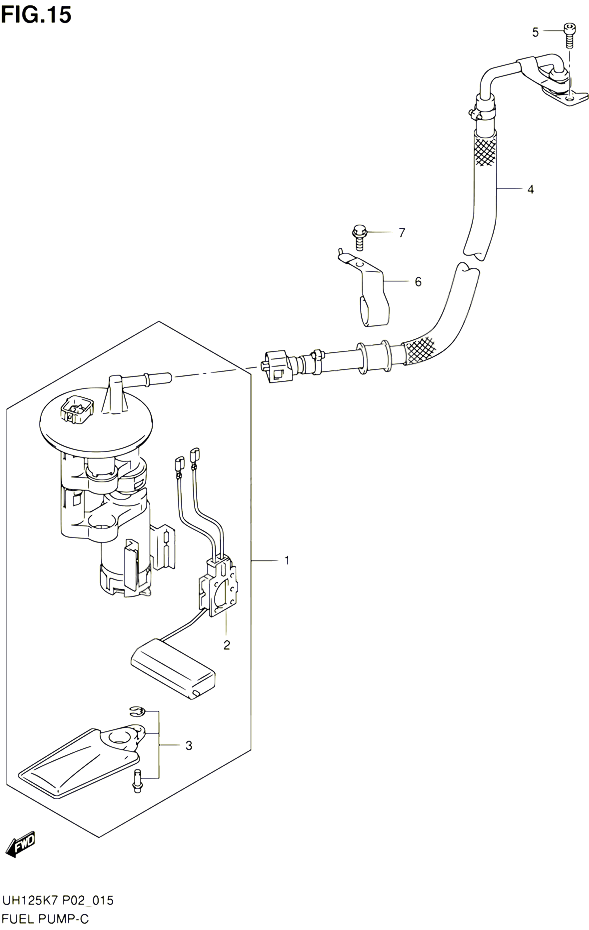 POMPE A ESSENCE POUR SUZUKI BURGMAN 125 2010 POUR SUZUKI BURGMANUH125L0