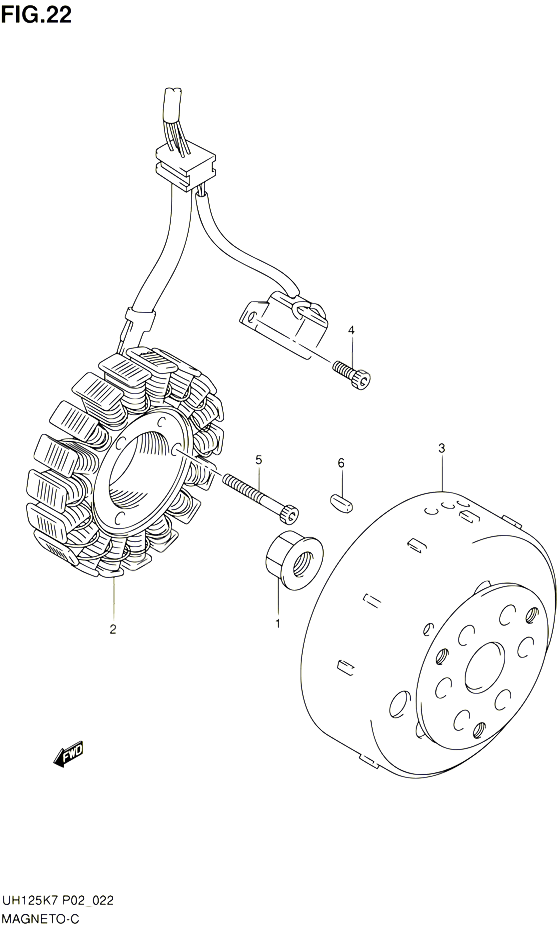 ALLUMAGE ROTOR STATOR POUR SUZUKI BURGMAN 125 2010 POUR SUZUKI BURGMANUH125L0