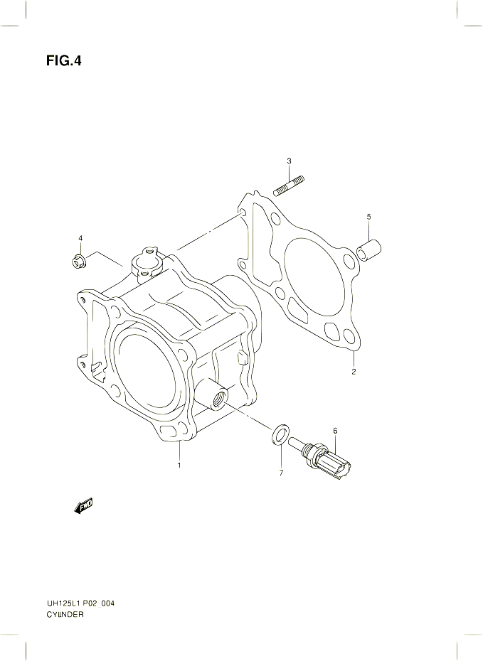 CYLINDRE POUR SUZUKI BURGMAN 125 2011 POUR SUZUKI BURGMANUH125L1