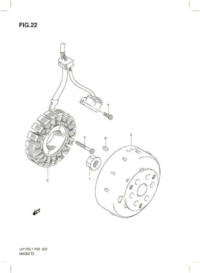 ALLUMAGE ROTOR STATOR POUR SUZUKI BURGMAN 125 2011 POUR SUZUKI BURGMANUH125L1