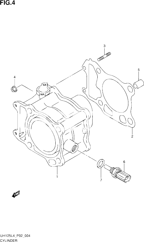 CYLINDRE POUR SUZUKI BURGMAN 125 2014 POUR SUZUKI BURGMANUH125 L4 