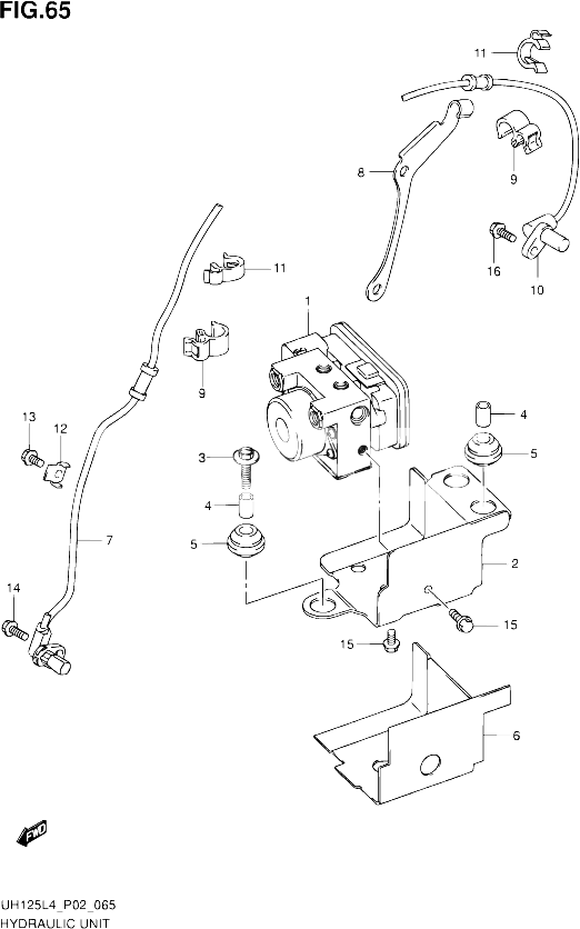 SYSTEME ABS UH125AL4 P19 POUR SUZUKI BURGMAN 125 2014 POUR SUZUKI BURGMANUH125 L4 